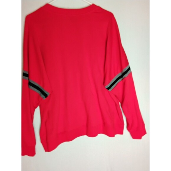Womans Orange Banana Republic XL Crew Neck Pull Over Sweatshirt With Arm Stripes - Picture 3 of 3